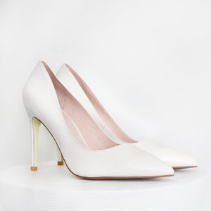 Nemesis Heel 95mm | Cream leather