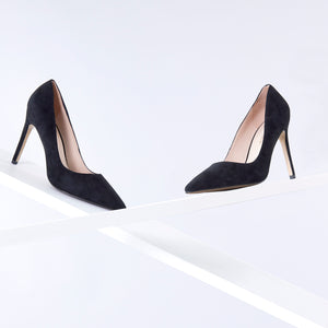 Nemesis Heel 95mm | Black suede