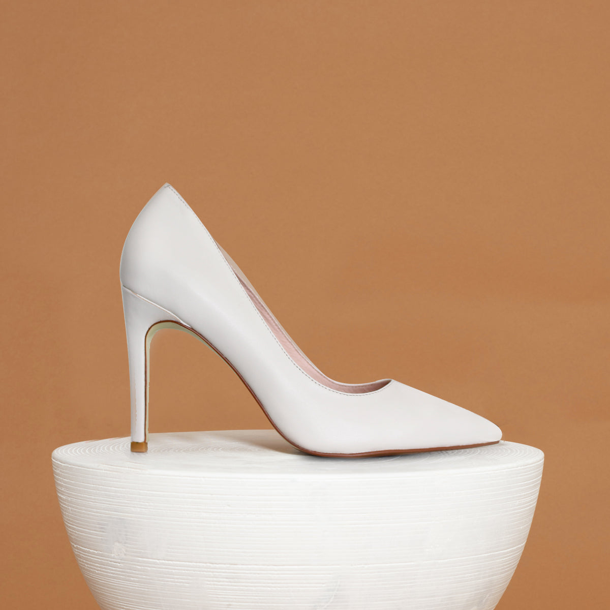 Nemesis Heel 95mm | Cream leather