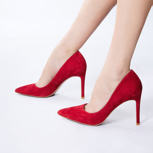 Nemesis Heel 95mm | Ruby suede