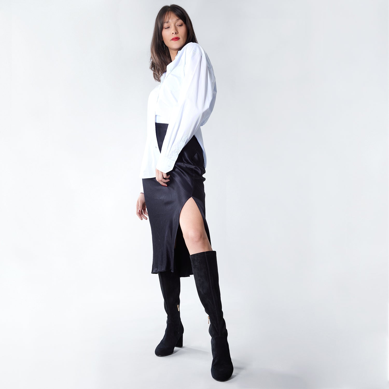Noelle 70mm | Black suede