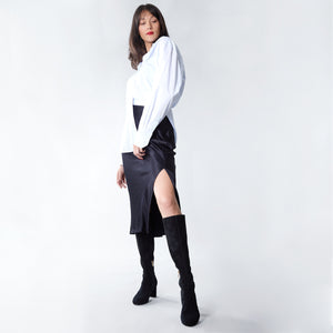 Noelle 70mm | Black suede