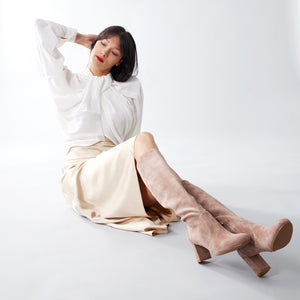 Noelle 70mm | Mocha suede