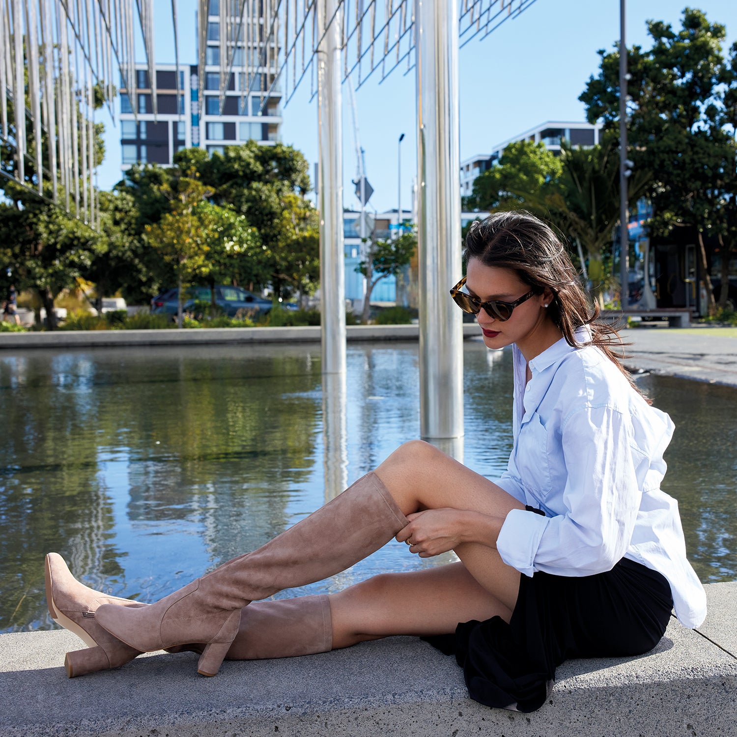 Noelle 70mm | Mocha suede