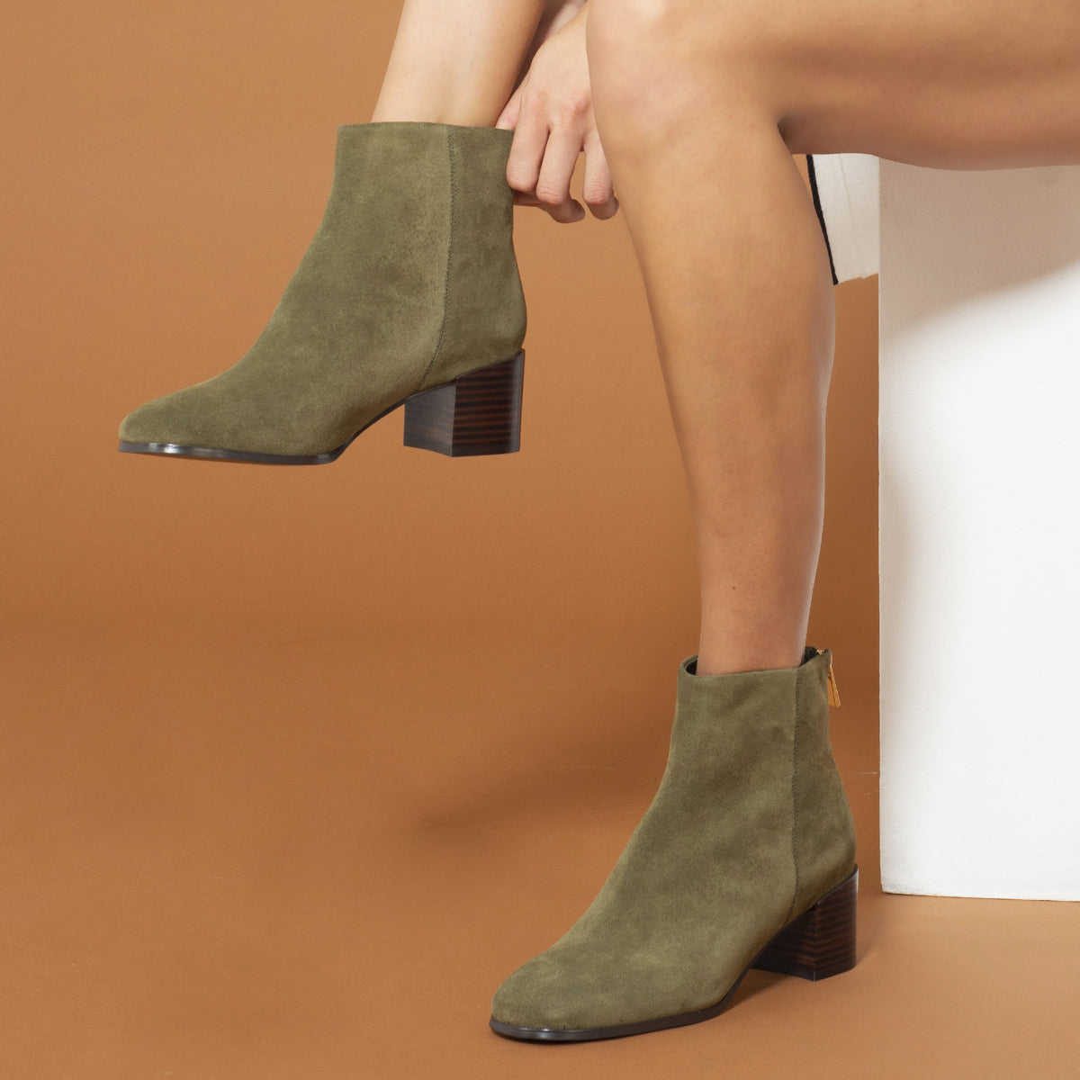 Piper 50mm | Olive Suede