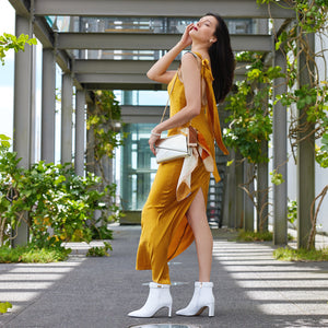 Roslyn 75mm | White leather