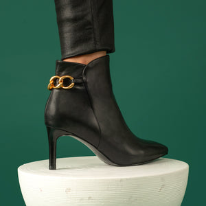 Ruby Ankle Boot 75mm | Black Leather