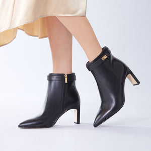 Roslyn Ankle Boot 75mm | Black leather