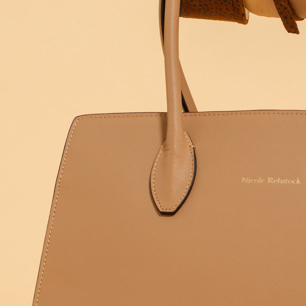 Olivia Handbag | Caramel Saffiano