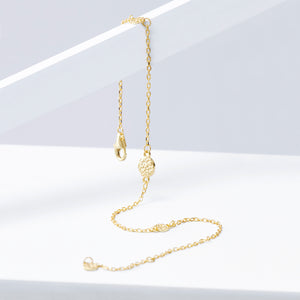 Delicate Molten Medallion Bracelet | gold