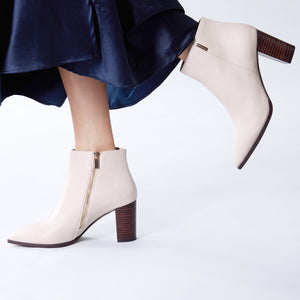 Tori Ankle Boot 80mm | Oat Leather