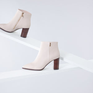 Tori Ankle Boot 80mm | Oat Leather