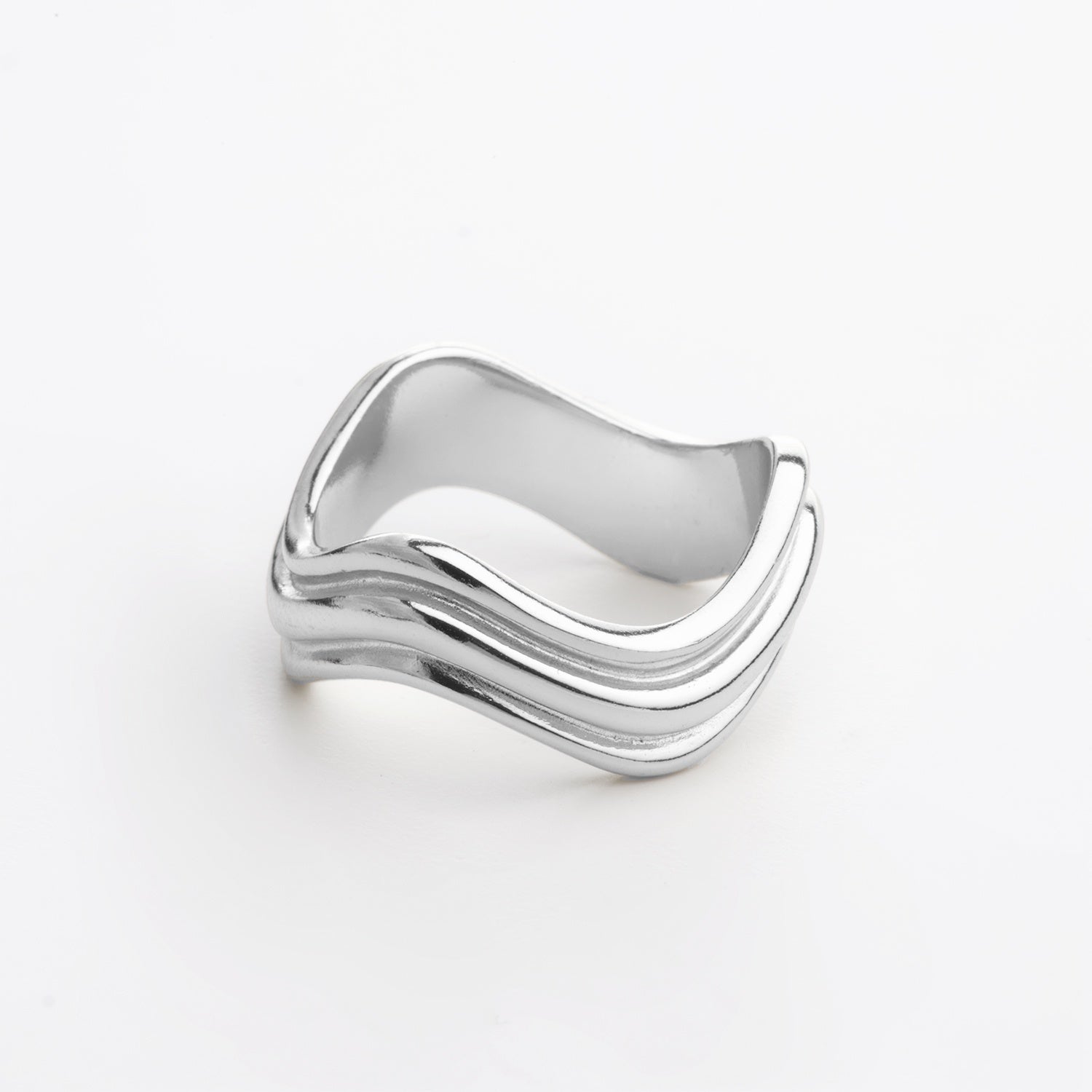 Waves of sand ring | silver