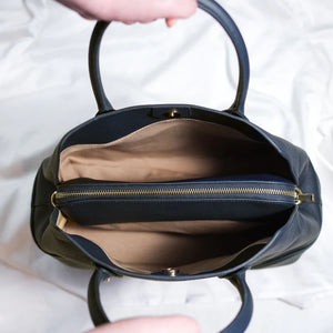 Melba Handbag | Black Pebble